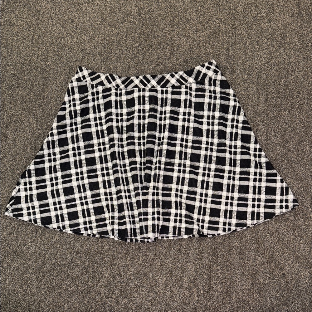 Joe Benbasset Plaid Black and White Women's mini Skirt